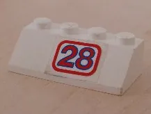 Slope 45 2 x 4 with '28' Pattern (Sticker) - Set 5521