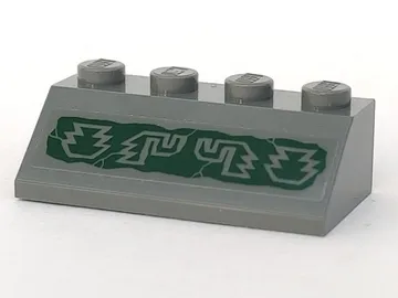 Slope 45 2 x 4 with Aztec Symbols Pattern (Sticker) - Set 7627