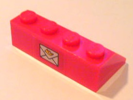 Slope 45 2 x 4 with Mail Envelope Pattern (Sticker) - Set 4564