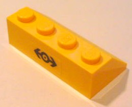 Slope 45 2 x 4 with Train Logo Black Pattern (Sticker) - Set 4564