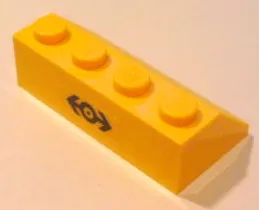 Slope 45 2 x 4 with Train Logo Black Pattern (Sticker) - Set 4564