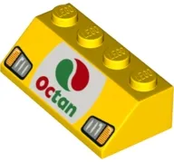 Slope 45 2 x 4 with Octan Logo and Headlights Pattern