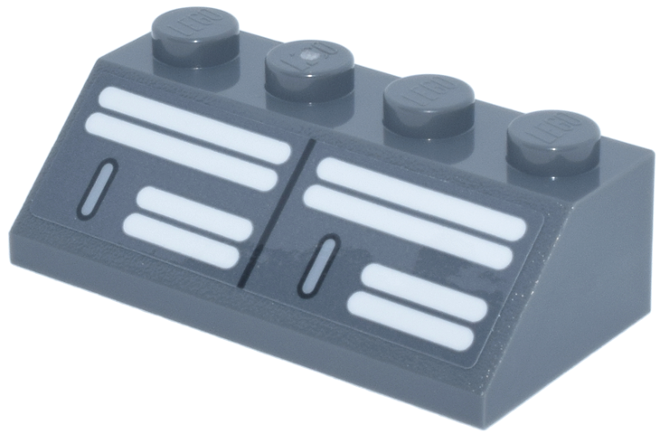 Slope 45 2 x 4 with White SW Death Star Wall Lights Pattern Model Right Side (Sticker) - Set 75419