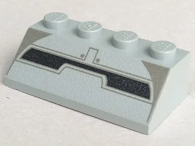 Slope 45 2 x 4 with Dark Gray and Black Lines Pattern