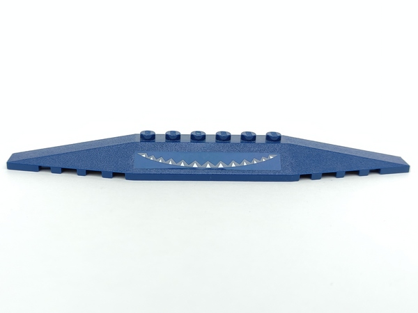 Wedge 2 x 16 Triple with Jagged White and Dark Bluish Gray Triangles Pattern (Sticker) - Set 8016