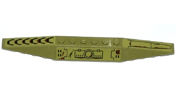 Wedge 2 x 16 Triple with Armor Plates, Hatch, Air Intake, Scratches and Rust Pattern Model Right Side (Stickers) - Set 70738