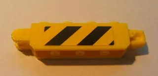 Hinge Brick 1 x 4 Locking with Black and Yellow Danger Stripes Pattern on Both Sides (Stickers) - Set 7633