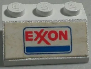 Slope 45 2 x 3 with ﻿Exxon Logo Pattern (Sticker) - Set 554