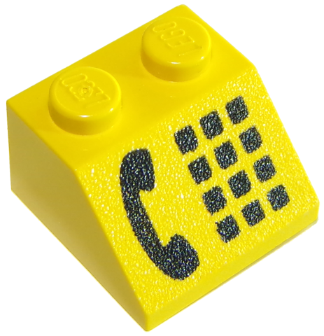 Slope 45 2 x 2 with Black Phone Receiver and Buttons Pattern