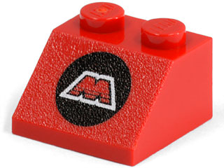 Slope 45 2 x 2 with M:Tron Logo Pattern