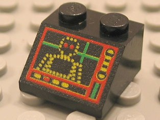 Slope 45 2 x 2 with Spyrius Droid Image Pattern