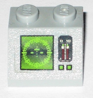 Slope 45 2 x 2 with Horizon Screen, Gauge and Buttons Pattern (Sticker) - Sets 7298 / 7477