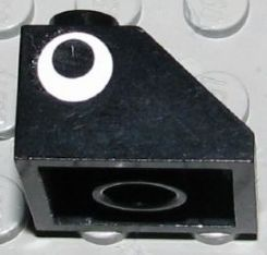 Slope 45 2 x 2 with Eye Pattern on Both Sides (Stickers) - Set 1592