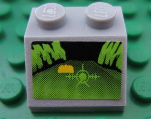 Slope 45 2 x 2 with Lime Radar Pattern (Sticker) - Set 8160