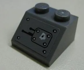 Slope 45 2 x 2 with Bolted Panel and Bullet Hole Pattern (Sticker) - Set 7051