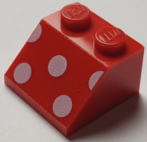 Slope 45 2 x 2 with White Polka Dots Pattern