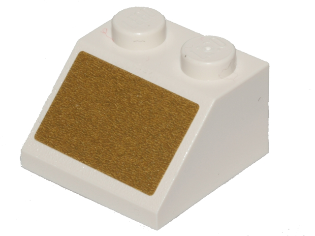 Slope 45 2 x 2 with Gold Rectangle Pattern (Sticker) - Set 70838