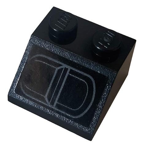 Slope 45 2 x 2 with Engine Vent Pattern Model Left Side (Sticker) - Set 76095