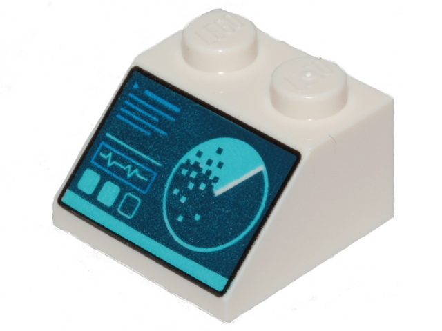 Slope 45 2 x 2 with Dark Blue Sonar Screen Pattern