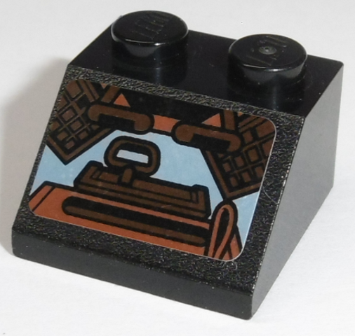 Slope 45 2 x 2 with SW MTT Cockpit and Lever Pattern (Sticker) - Set 75058