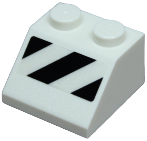 Slope 45 2 x 2 with Black Danger Stripes Pattern (Sticker) - Sets 60428 / 60441