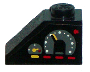 Slope 45 2 x 1 with Gauges Pattern Model Left Side (Sticker) - Set 8286