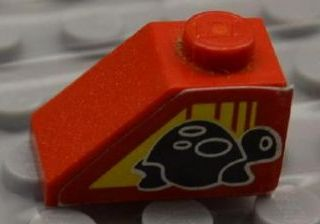 Slope 45 2 x 1 with Black Turtle on Left Side Pattern (Sticker) - Set 8858-1