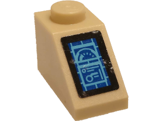 Slope 45 2 x 1 with Gauge and Dashboard on Screen Pattern (Sticker) - Set 76081