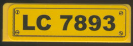 Panel 1 x 4 x 1 with Black 'LC 7893' and 4 Screws Pattern (Sticker) - Set 7893
