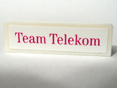 Panel 1 x 4 x 1 with Dark Pink 'Team Telekom' Pattern (Sticker) - Set 1199