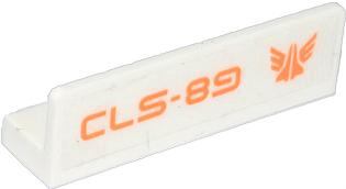 Panel 1 x 4 x 1 with Orange Galaxy Squad Logo and 'CLS-89' Pattern Model Left Side (Sticker) - Set 70707