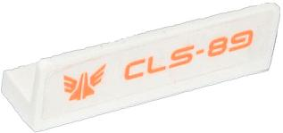 Panel 1 x 4 x 1 with Orange Galaxy Squad Logo and 'CLS-89' Pattern Model Right Side (Sticker) - Set 70707