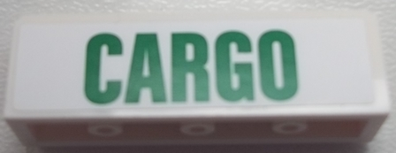 Panel 1 x 4 x 1 with Green 'CARGO' Pattern (Sticker) - Set 60052