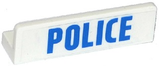 Panel 1 x 4 x 1 with Blue 'POLICE' Bold Font Pattern (Sticker) - Set 60130