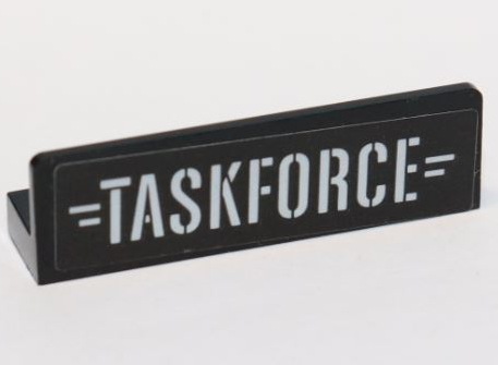 Panel 1 x 4 x 1 with 'TASKFORCE' Pattern (Sticker) - Set 76047