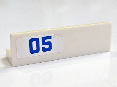 Panel 1 x 4 x 1 with Blue '05' Pattern Model Right Side (Sticker) - Set 60045