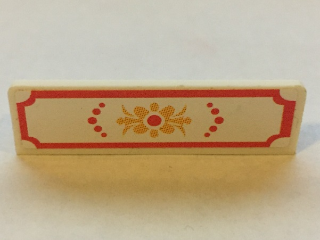 Panel 1 x 4 x 1 with Bed Decoration Pattern (Sticker) - Set 7586