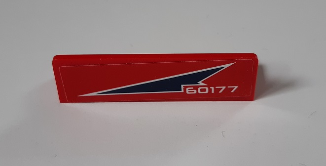 Panel 1 x 4 x 1 with '60177' Pattern Model Left Side (Sticker) - Set 60177