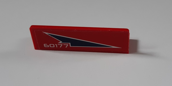 Panel 1 x 4 x 1 with '60177' Pattern Model Right Side (Sticker) - Set 60177