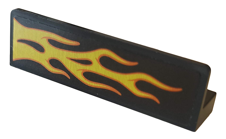Panel 1 x 4 x 1 with Orange and Yellow Flame Pattern Model Left Side (Sticker) - Set 76167