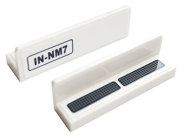 Panel 1 x 4 x 1 with 'IN-NM7' and Grilles Pattern (Stickers) - Set 76897