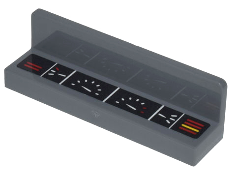 Panel 1 x 4 x 1 with Dashboard Red, Yellow and White Levels and Speed Gauges Pattern (Sticker) - Set 10300