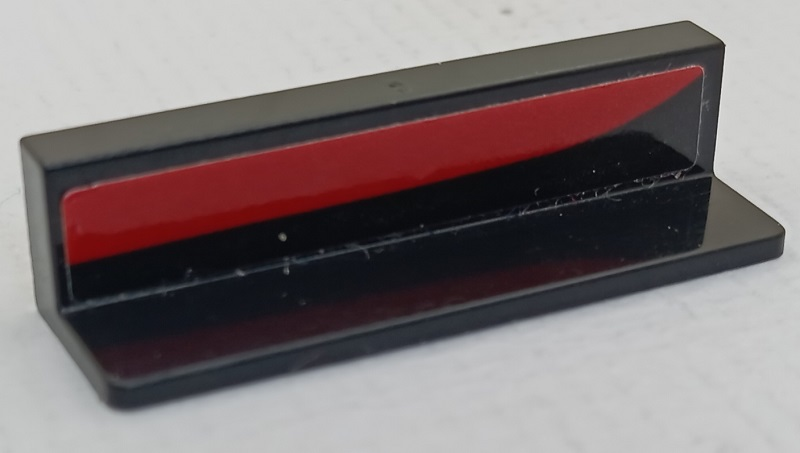 Panel 1 x 4 x 1 with Tapered Red Stripe Pattern Model Right Side (Sticker) - Set 75888