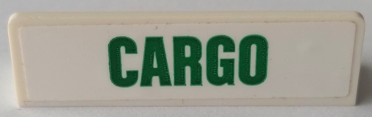 Panel 1 x 4 x 1 with Green 'CARGO' Pattern (Sticker) - Set 60169