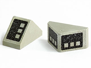 Slope 45 2 x 1 Double with Double 3 Button Black Pattern