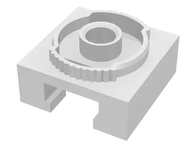 Turntable 4 x 4 Locking Grooved Base
