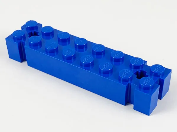 Brick, Modified 2 x 8 with Channels and Axle Holes at Ends