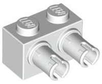 Brick, Modified 1 x 2 with Pins