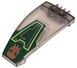 Windscreen 8 x 4 x 2 Curved Taper with Dual 2 Fingers, Exo-Force Circuitry Pattern (Sticker) - Set 7707