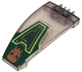 Windscreen 8 x 4 x 2 Curved Taper with Dual 2 Fingers, Exo-Force Circuitry Pattern (Sticker) - Set 7707